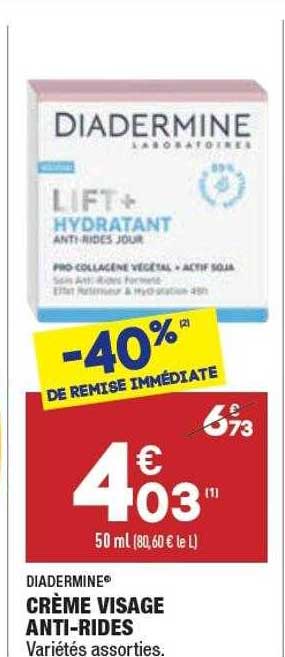 crème visage anti-rides diadermine
