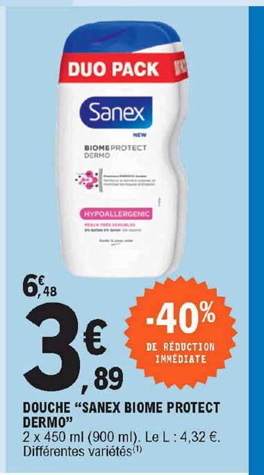 douche "sanex biome protect dermo"