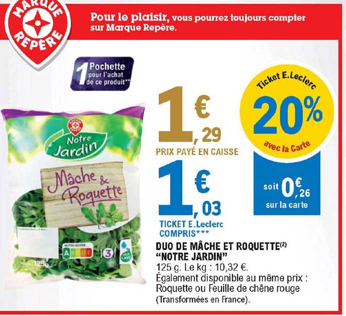 duo de mâche et roquette "notre jardin"