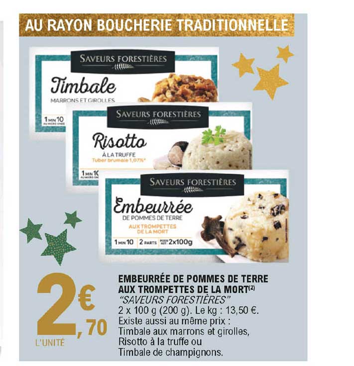 embeurrée de pommes de terre aux trompettes de la mort "saveurs forestières"