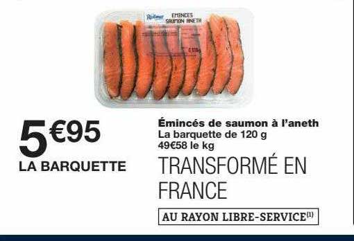 émincés de saumon à l'aneth