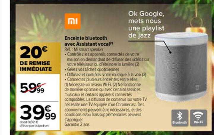 enceinte bluetooth avec assistant vocal xiaomi