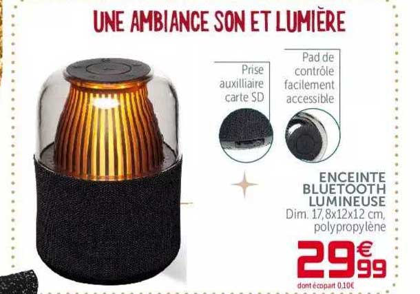 Enceinte Bluetooth Lumineuse