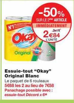 essuie-tout "okay" original blanc