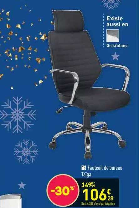 fauteuil de bureau taïga