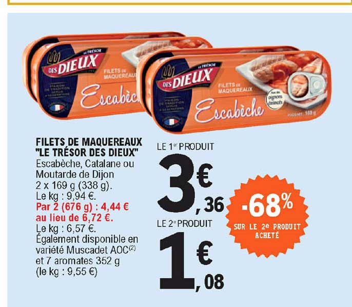 Filets De Maquereaux "le Trésor Des Dieux"