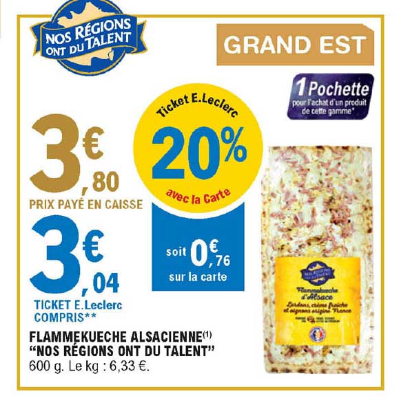 flammekueche alsacienne "nos régions ont du talent"