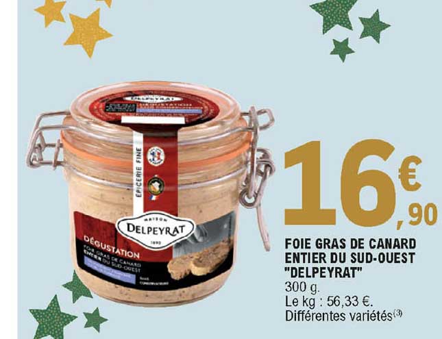 foie gras de canard entier du sud-ouest "delpeyrat"