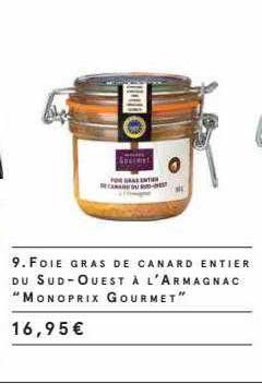 foie gras de canard entier du sud-ouest à l'armagnac "monoprix gourmet"