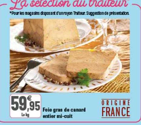 foie gras de canard entier mi-cuit