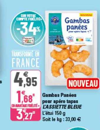 gambas panées pour apéro tapas l'assiette bleue