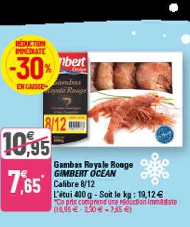 gambas royale rouge gimbert océan