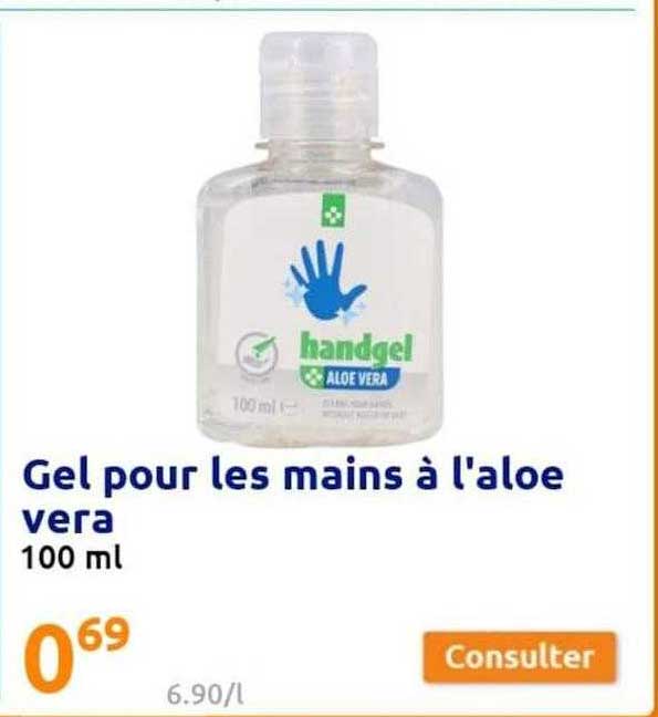 gel pour les mains à l'aloé vera