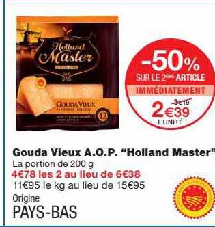 gouda vieux a.o.p. "holland master"