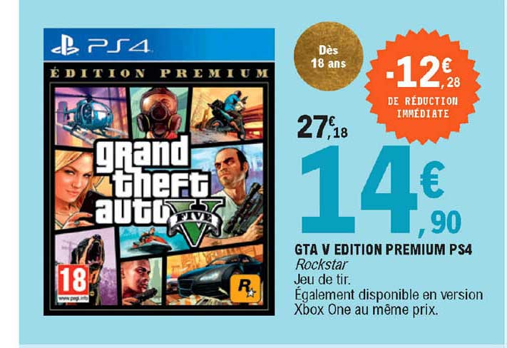 Gta V édition Premium Ps4 Rockstar