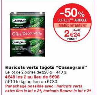 Haricots Verts Fagots "cassegrain"