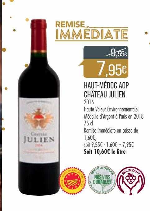 haut-médoc aop château julien 2016