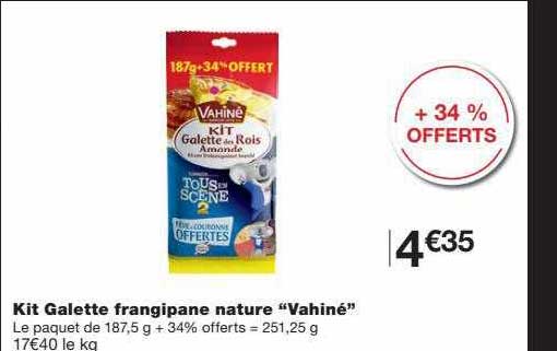 kit galette frangipane nature "vahiné"