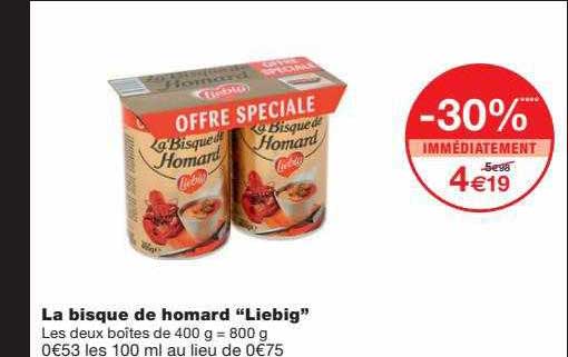 la bisque de homard "liebig"