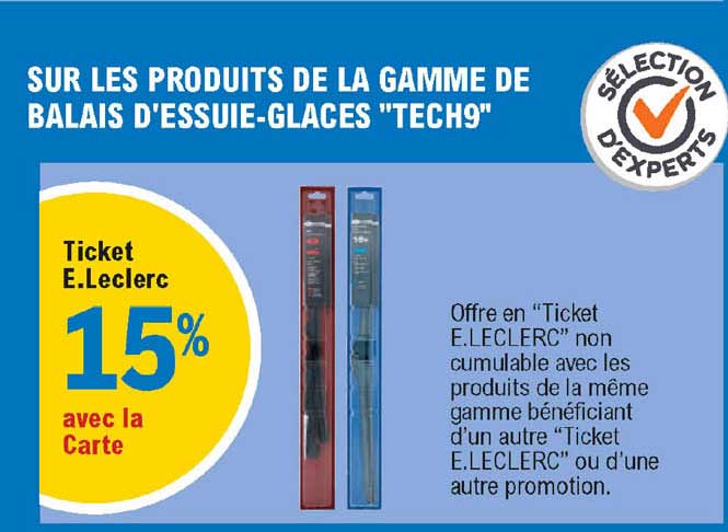 La Gamme De Balais D'essuie-glaces "tech9"