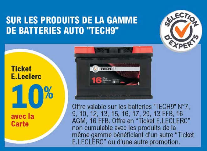 La Gamme De Batteries Au "tech9"