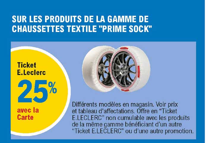 la gamme de chaussettes textile "prime sock"