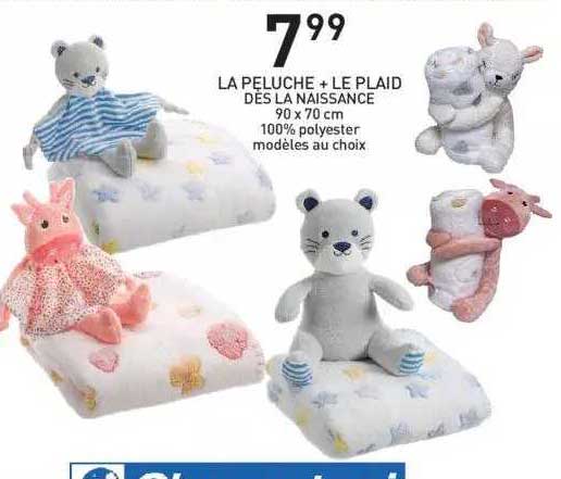 la peluche + le plaid dès la naissance