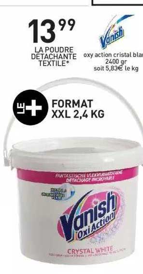 la poudre détachante textile vanish oxi action
