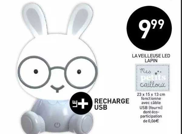 la veilleuse led lapin mes petits cailloux