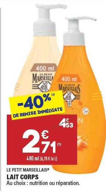 Lait Corps Le Petit Marseillais