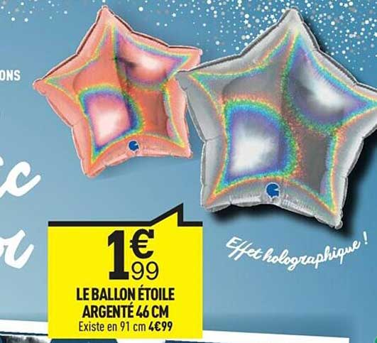 le ballon étoile argenté 46 cm
