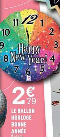 le ballon horloge bonne année