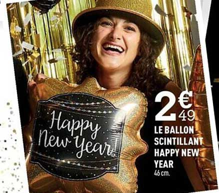 le ballon scintillant happy new year