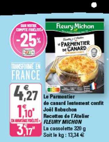 le parmentier de canard lentement confit joël robuchon recettes de l'atelier fleury michon