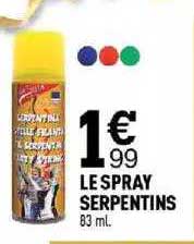 le spray serpentins