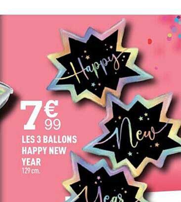 les 3 ballons happy new year