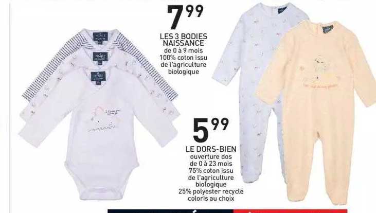 les 3 bodies naissance, le dors-bien