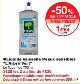 Liquide Vaisselle Peaux Sensibles "l'arbre Vert"