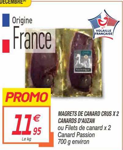 magrets de canard crus x2 canard d'auzan