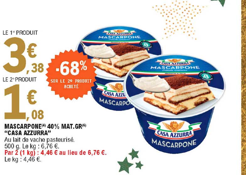 mascarpone 40% mat. gr. "casa azzurra"