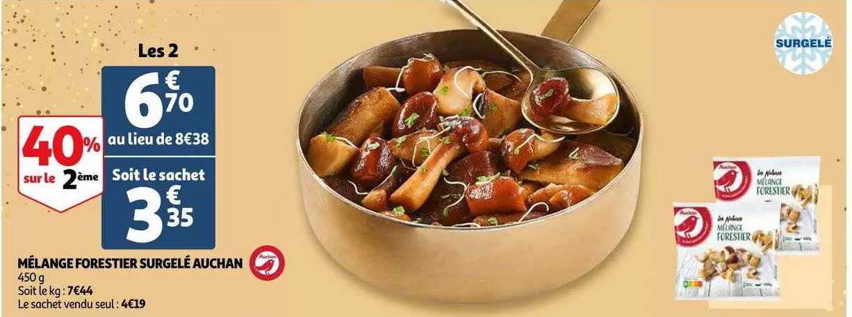 mélange forestier surgelé auchan