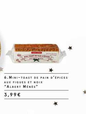 mini-toast de pain d'épices aux figues et noix "albert ménès"