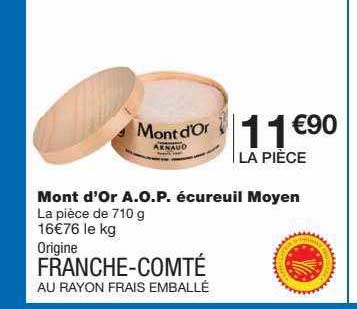 mont d'or a.o.p. écureuil moyen