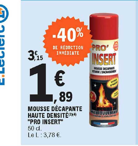 mousse décapante haute densité "pro insert"