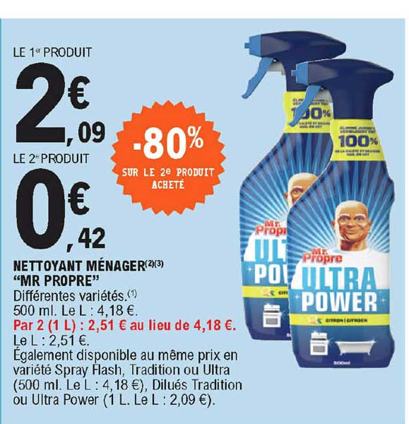 nettoyant ménager "mr propre"