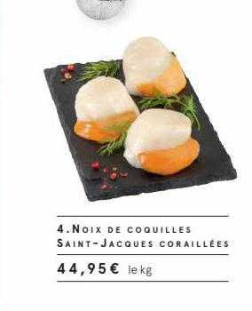 noix de coquilles saint-jacques coraillées