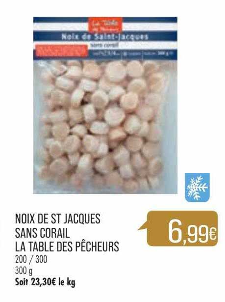 noix de st jacques sans corail la table des pêcheurs