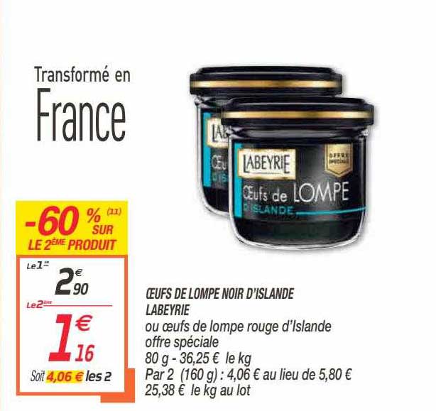 oeufs de lompe noir d'islande labeyrie