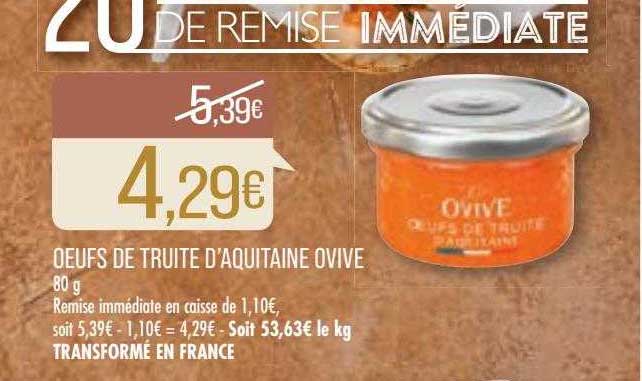 oeufs de truite d'aquitaine ovive