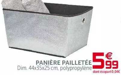 panière pailletée